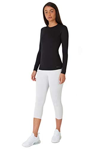 TCA Super Thermal Top Women - Ladies Thermal Vest - Thermals Womens - Ski Base Layer Women - Workout Tops for Cold Weather - Black Rock, S — view 6