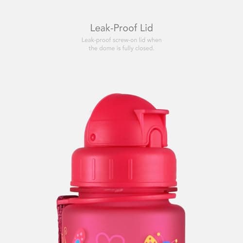 LittleLife Children's Bottle | Easy-Access Lid & Straw, 400ml, Butterflies — view 2
