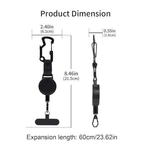 Mozeuu Security holder for smartphones, set of 2, anti-theft belt clip, lanyard, safety device for smartphones, for outdoor activities, hiking, commuting, travel and camping — view 5