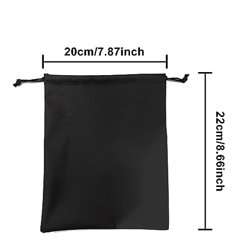 NHBETYS PU Leather Headphone Storage Bag, Waterproof Headphone Protection Pouch with Drawstring for Carrying Storing(Size:2 pcs) — view 3