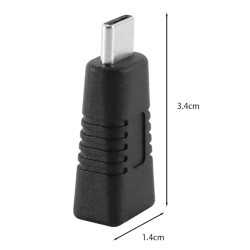 ACOLY 2 Pcs Type-C Male to Mini USB Female Adapter Support Charging Adapter Data Sync Plug Converter for Mobile Phone Digital Camera — view 6