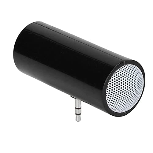 Cocoarm Mini Speaker, 3.5mm Portable Wireless Speaker with Clear Sound for Smartphones Tablets Laptops, Compact Design Plug & Play for Travel Office Home (Black) — view 4