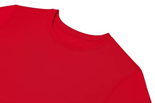 PowerLayer Kids Base Layer Long Sleeve Compression Shirt. Lightweight and Moisture Wicking Thermal Top for Football, Rugby, Soccer and Gym for Boys - Red, 10-12 Years (Boys Large) — view 4