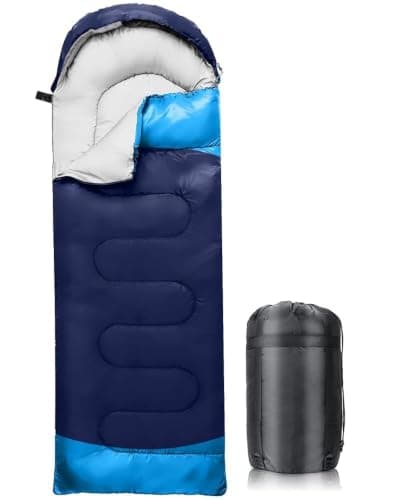 Maraiss 4‑Season Ultralight Compact Sleeping Bag, Camping Gear for Adults and Teenagers, Outdoor Sleeping Bag for Hiking & Backpacking, Suitable for Warm & Cold Weather, Blue