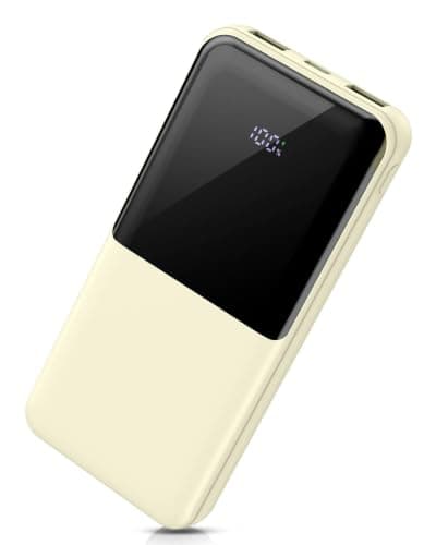 Power Bank 10000mAh, 22.5W Phone Charger Power Bank Fast Charging with USB-C in&out, 3 Outputs Portable Charger Battery Pack with iPhone16/15/12/11/13/14/Tablets, Beige