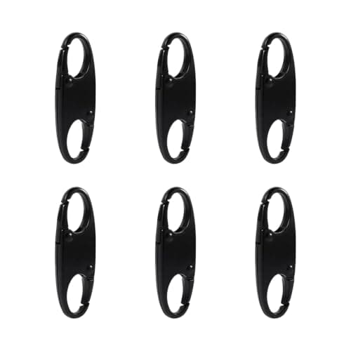 6pack Anti Theft Bag Clip Set for Women,Small Backpack,Black