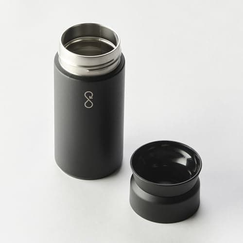 Ocean Bottle Brew Flask 350ml | Insulated Travel Flask for Hot & Cold Drinks | Recycled Stainless Steel | Sustainable, Eco Friendly Gift (Obsidian Black) — view 2