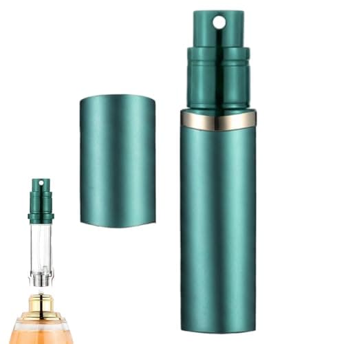 BMYUK Perfume Atomiser 5ml Portable Travel Spray Bottle Refillable Mini Size Perfume Atomizer Bottom Filling for Women and Men Purse Handbag Pocket Luggage (Green)