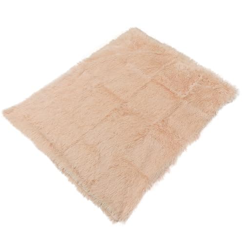 OUNONA Warm Cat PET Sleep Mat Plush Long Plush Khaki