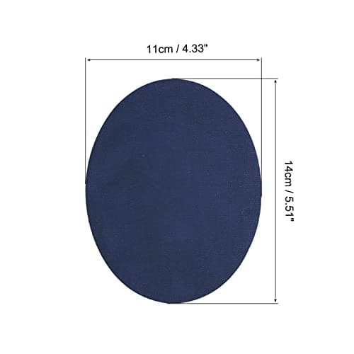 sourcing map Elbow Knee Iron-on Fabric Patches Repair Patches Oval Turquoise Blue for Clothing Repair Crafts Repair Kit Backpack Shoes Decoration Pack of 4 — view 2