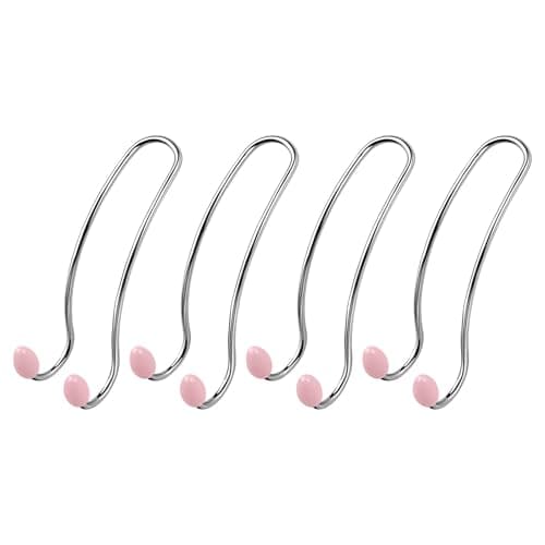 Car Headrest Hanger Hook Organizer 4pcs Seat Heavy Duty Stainless Steel Multifunctional for SUV Auto Bag Holder Purse Interior Storage Solution Easy Pink 4pcs