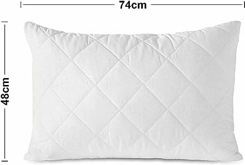 NIGHTSLEEP Pillows 4 Pack quilted Extra Filled luxury bounce back bed Pack Hotel Quality Bed Pillow Pair Luxury Firm Support Side Sleeper Pillow Back Neck Pain Relief Support Pillows (4) — view 3