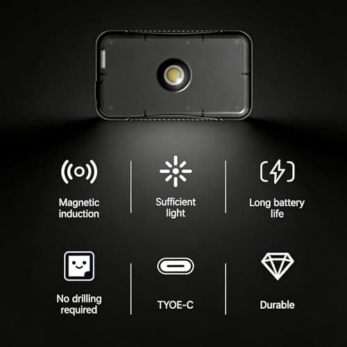 Yulokdwi LED Trunk Light - Motorbike Top Box Lamp | Automatic Sensing Rechargeable Car LED Lights Interior - for Truck RV SUV Vehicle Motorcycle Scooter Trunk — view 5