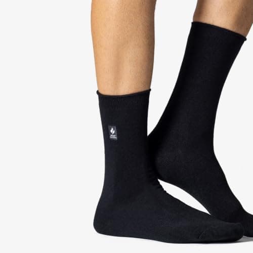 HEAT HOLDERS Ultra Lite - Mens Thin 1.0 TOG Winter Warm Lightweight Casual Thermal Dress Socks (6-11 uk, Black) — view 2