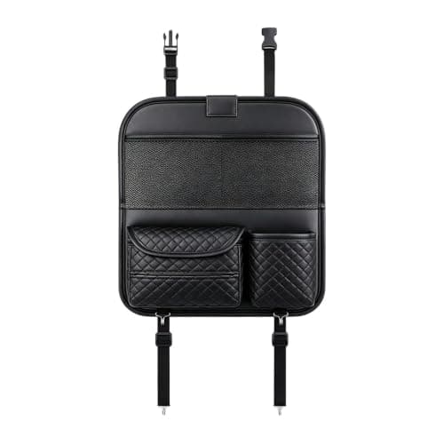 Back Seat Car Organizer - Tray & Cup Holder | Kick Mat Storage Bag