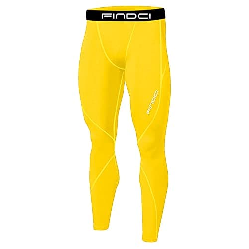 2026 Men's Thermal Underwear Set UK Heavyweight Warm Long Sleeve Long Johns Top and Bottom Base Layer Set Crew Neck Tee Quick Dry Base Layer Top Thermal Leggings Running Yellow — view 4