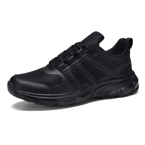 RTOUNT Womens All Black Trainers Women Mesh Tennis Non Slip Running Sneakers Womens Breathable Casual Walking Shoes for Gym Travel Work Training Size 4