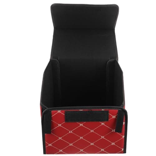 Beaupretty Car Trunk Organizer Box, Leather Folding Storage for Travel