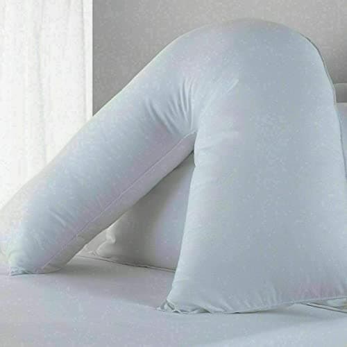 GB TEXTILE V Shaped Pillow Extra Cushioning Support For Head, Neck & Back — view 2
