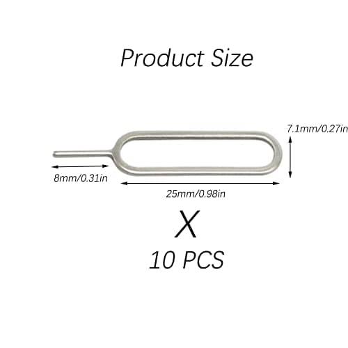 10Pcs SIM Card Removal Openning Tool, Tray Eject Pins Needle Opener, Universal Sim Ejector Tool for iPhone, HTC, Samsung Galaxy, Smartphone — view 2