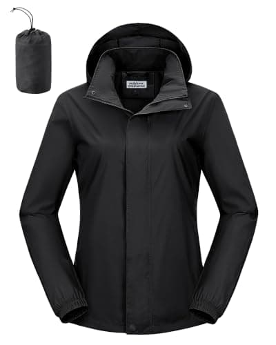Outdoor Ventures Women's Raincoat Waterproof Rain Jacket Foldaway Hood