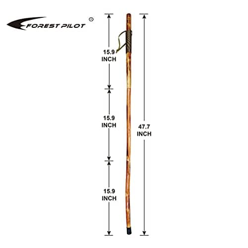 FOREST PILOT 3 Pieces Detachable Fir Wood Walking Stick for Hiking with Eagle Carving 48 Inches — view 3