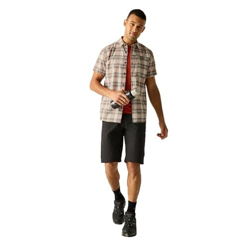 Regatta Mens Anti-Insect Travel Light Short Sleeve Shirt Beige — view 2