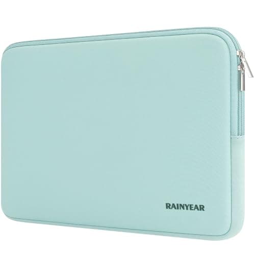 RAINYEAR 14 Inch Laptop Sleeve Protective Carrying Case, Mint Green