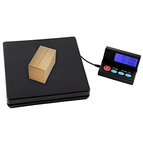 25cm*25cm Black Stainless steel Platform 50KG 110lb / 2g 0.1oz Digital Heavy Duty Large Capacity Weighing Platform Scale for Postal Industrial Commercial Shop Kitchen Letter Parcels Luggage Scales — view 3