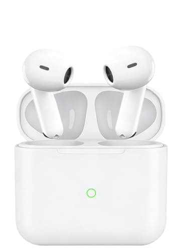 Wireless Earbuds, Wireless Headphones Bluetooth 5.4 Headphones, ouch Control, Easy Pairing, Wireless Earphones with 4 ENC Noise Cancelling Mic, IPX7 Waterproof, 36H Playtime, Fast Charge, White