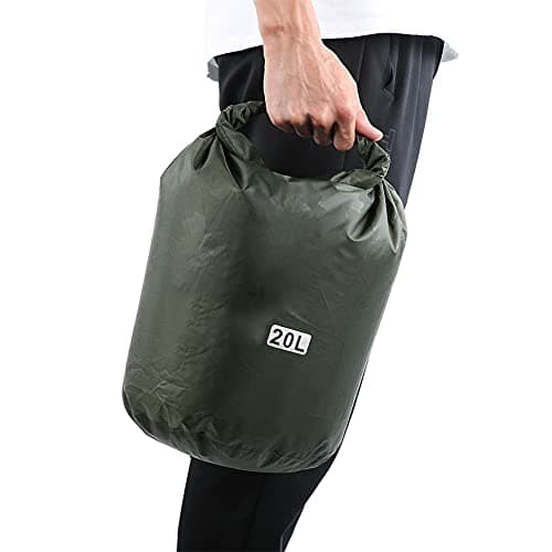 SUNFECILI 5L/20L/50L Waterproof Dry Bag PVC Storage Bag Dry Sacks Waterproof Bags Roll Top Floating Storage Bags for Kayaking Suitable for Camping, Hiking, Beach, Boating, and More (20L)