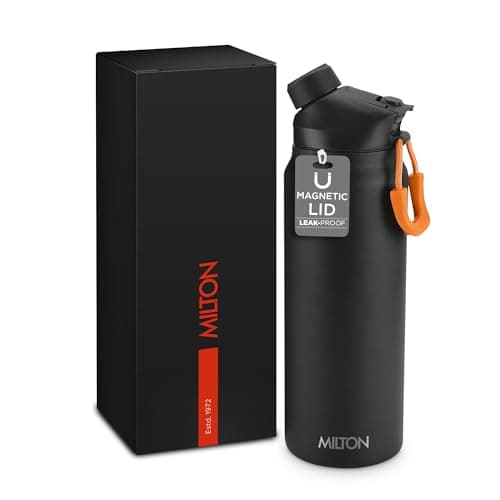 Milton 1.0 Litre Insulated Water Bottle, 2-in-1 Lids, Leakproof Flask