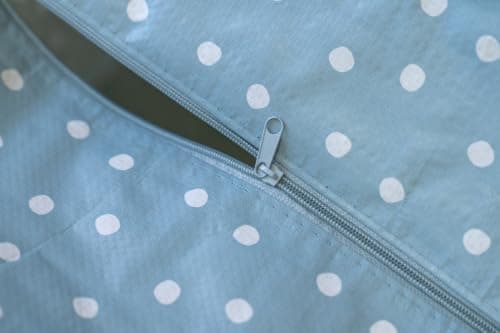 Happy Planet Giftshop Large Jumbo Storage Bag with Zip 58 x 47 x 30cm 80l (Duck Egg Blue Polka Dot Design) (Single - Multipacks Available) — view 4
