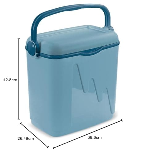 Curver Light Blue Portable Travel Cooler Box with Removable Lid & Locking Handle Lightweight Durable Compatible with Refrigerant Cartridges Ideal Picnic Camping Beach Fishing (20L) — view 3