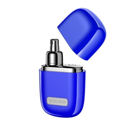 yoose Nose Hair Trimmer, Alloy Nose Trimmer for Men and Women, Blue