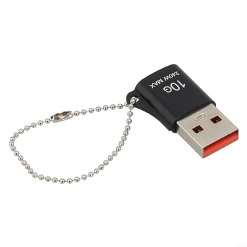 Keychain USB C Adapter for Car Charger Travel(Orange) — view 6