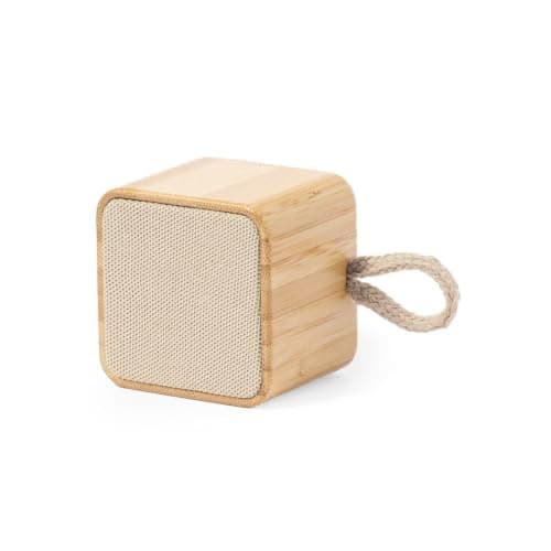 Sawfish Personalised Speaker Teoden Portable Bamboo Bluetooth Speaker, Rechargeable Battery, Micro USB Charging, Natural Wooden Cube Speaker — view 3