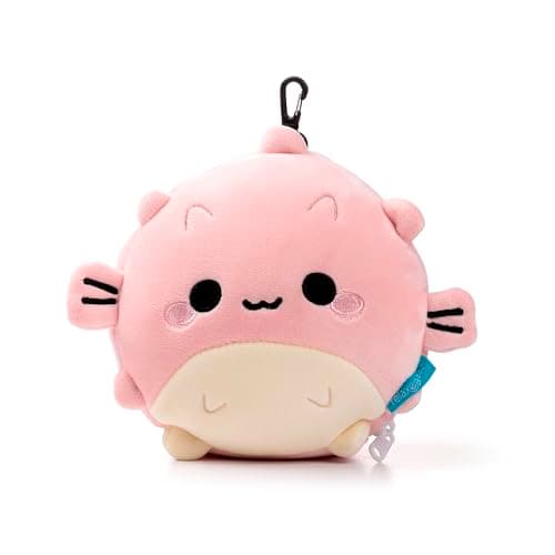 Puckator Relaxeazzz Adoramals Puff the Puffer Fish Plush Travel Pillow & Eye Mask - Sleep Eye Mask Masks - Kids Travel Accessories For Sleeping Airplane - Flight Plane Neck Pillow Pillows — view 4