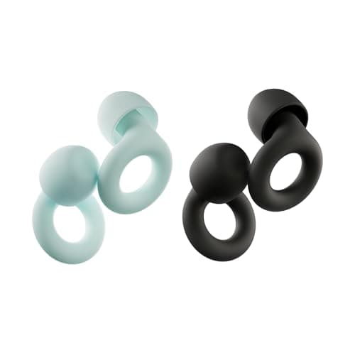 Loop Earplugs Quiet Bundle (2-Pack) | Flexible Reusable Ear Plugs for Sleep, Focus, Travel & Noise Sensitivity | Comfy Adjustable Fit | 24 dB Noise Reduction