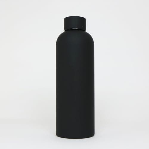 cribstar Personalised Engraved Insulated Water Bottle | Stainless Steel Water Bottle | Double Walled Drink Bottle Keeps 12 Hours Hot & 24 Hours Cold 500ML | Vaccum Flask (Black) — view 2