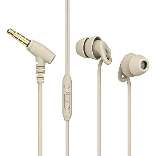 Sleep Earbuds, Soft Lightweight Wired Noise Cancelling Small Canal