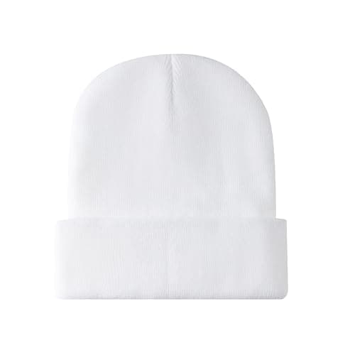 LED Beanie Hat White Headlamp Plain Soft Comfortable USB Rechargeable Head Light for Men Women Warm Knitted Winter Woolly Night Running Dog Walker Headwear — view 4
