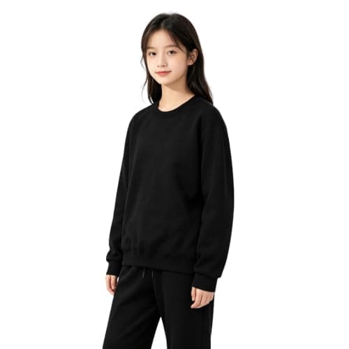 Girls Clothing Set, Crewneck Sweatshirt and Jogger Pants Matching Outfit — view 2