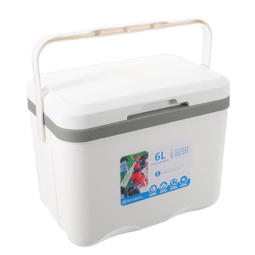 Portable Cooler Box 6 L White PP for Camping and Road Trips