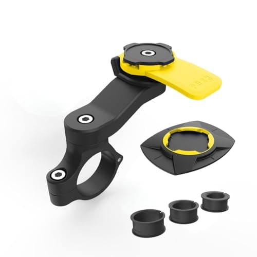 Laven & Ivory Bike Phone Holder for Smartphones (4.7"-7.4") | 360° Rotating Motorcycle Phone Mount | Secure Handlebar Phone Holder for iPhone, Samsung, Cycling, Motorbikes & Scooters (Yellow)