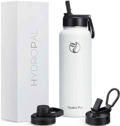 HydroPal Vacuum Insulated 500ml Stainless Steel Water Bottle with Dual Lids