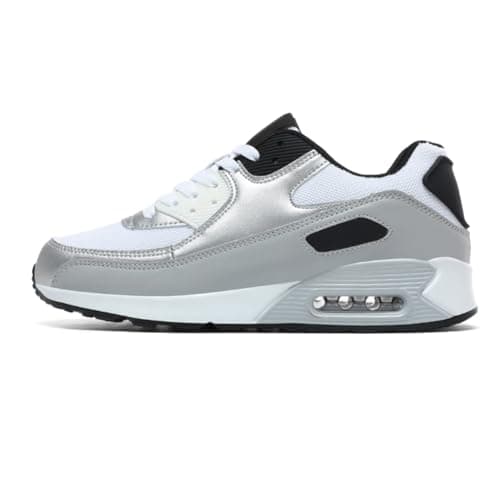 Padgene Men Women Running Shoes Sports Trainers Breathable Lightweight Sneakers Air Cushion Low Top Footwear Waking Fitness Lace up Shoes for Walking Gym Jogging Fitness Athletic Casual — view 4