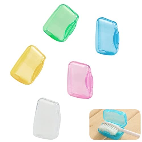 CCLKHY 5 Pcs Portable Toothbrush Head Covers, Toothbrush Protective Case, Toothbrush Caps, Toothbrush Protector Case Sutiable for Home Travel Outdoor Camping Hiking Business Trip