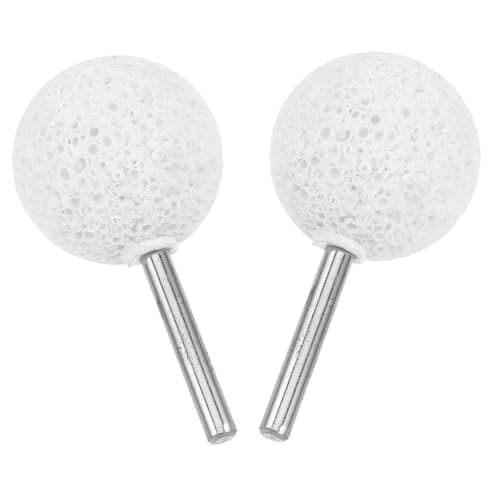 White Tire Repair Coral Grinding Head Corundum Steel Bit 2pcs