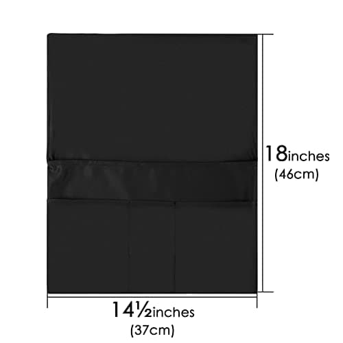 Linkidea Airplane Tray Cover with Pockets, Airline Pouches Seat Back Organizer & Storage for Personal Items, Convenient Sanitary Travel Essentials for Flying (Black) — view 4